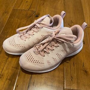 APL Techloom Pro W light pink tennis shoes